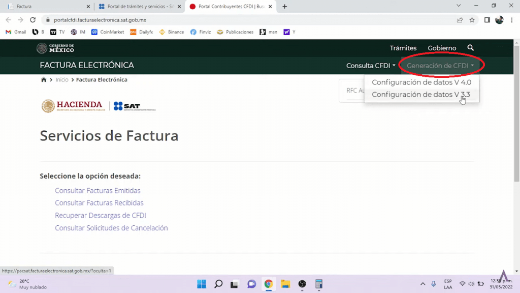 Como generar la factura 4.0