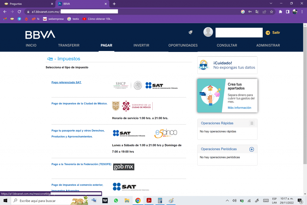¿Cómo pagar los impuestos por internet en BBVA?