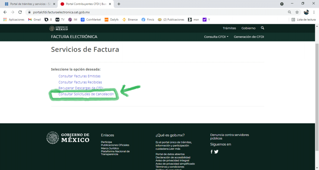 cancelación de una factura