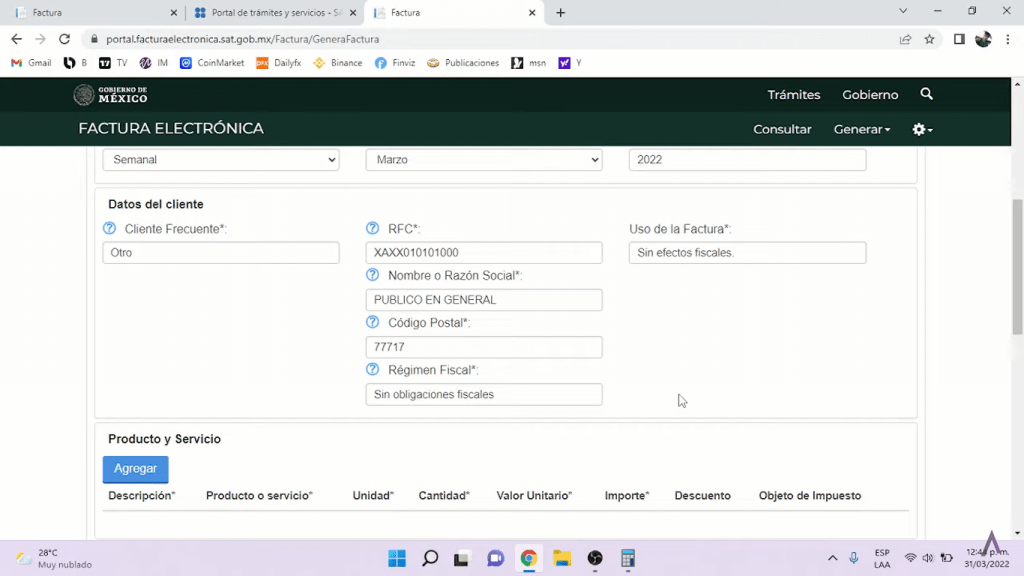 Como generar la factura 4.0