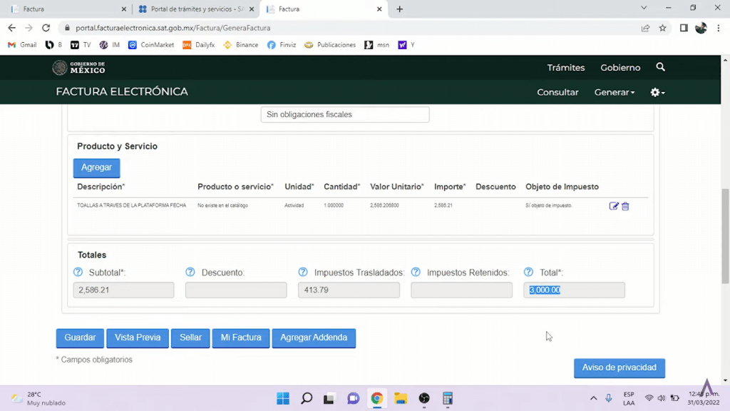 Como generar la factura 4.0
