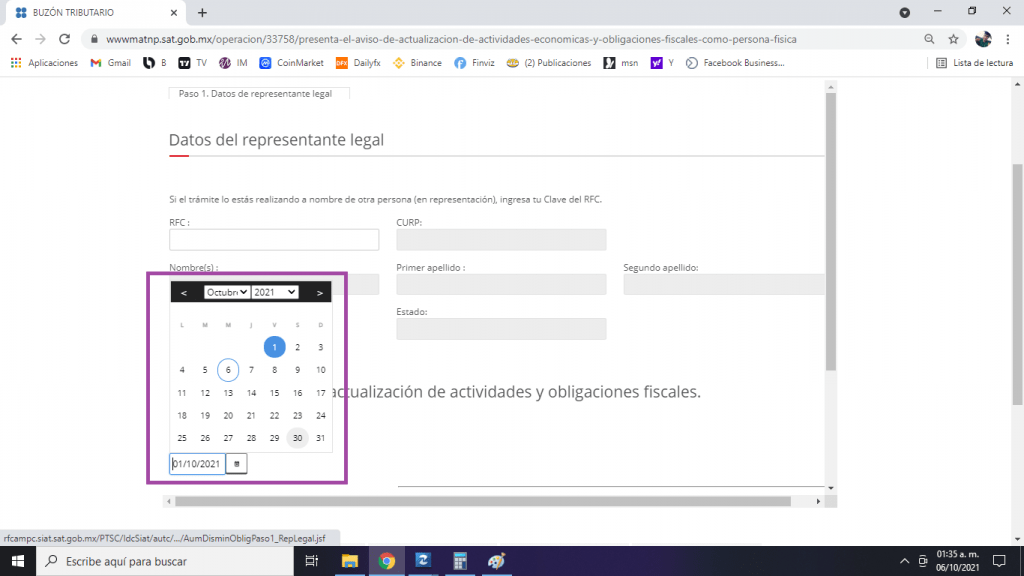 Aumento y disminución de obligaciones SAT.