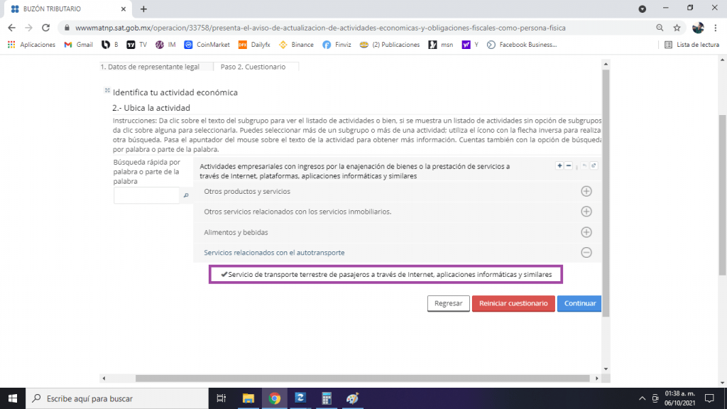 Aumento y disminución de obligaciones SAT.
