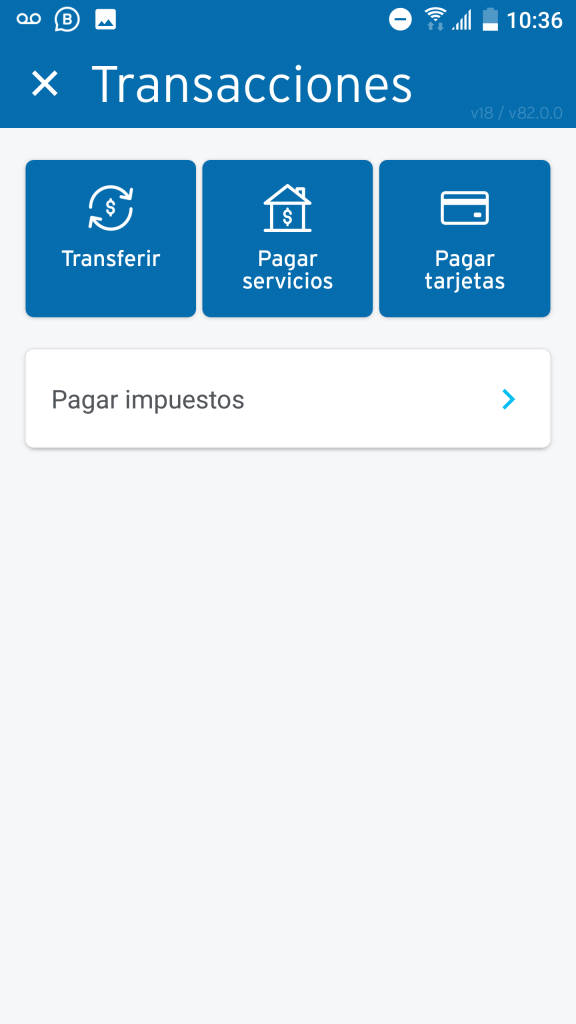 Pagar impuestos app Banamex