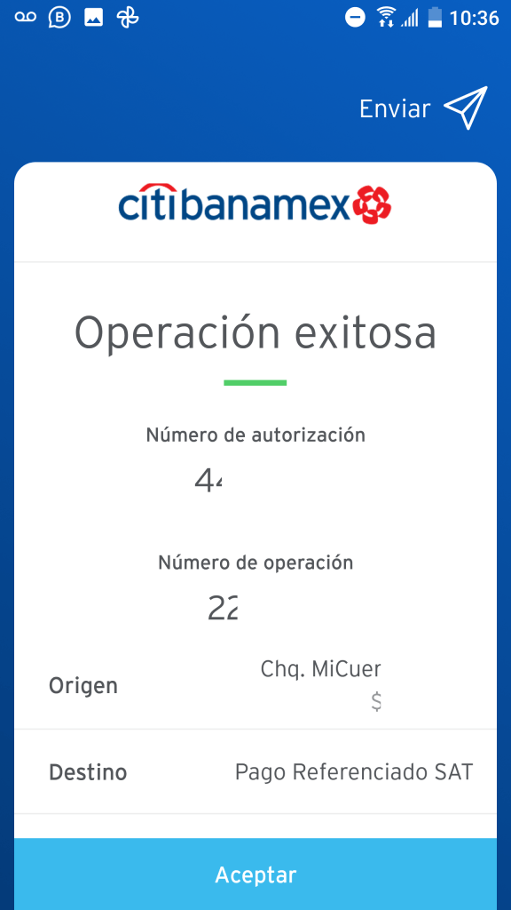 Pagar impuestos app Banamex
