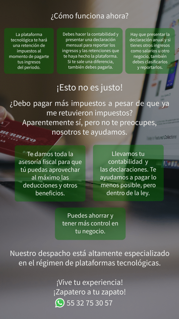 Declaraciones para el regimen de plataformas